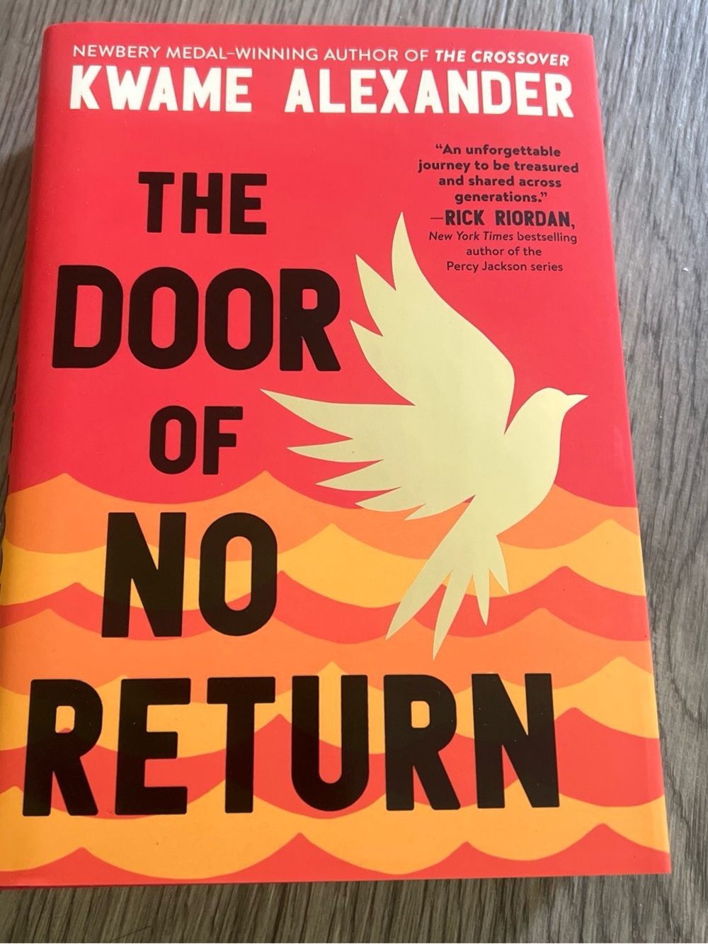 Kwame Alexander "The Door of No Return" Novel - Bright Red & Yellow Cover